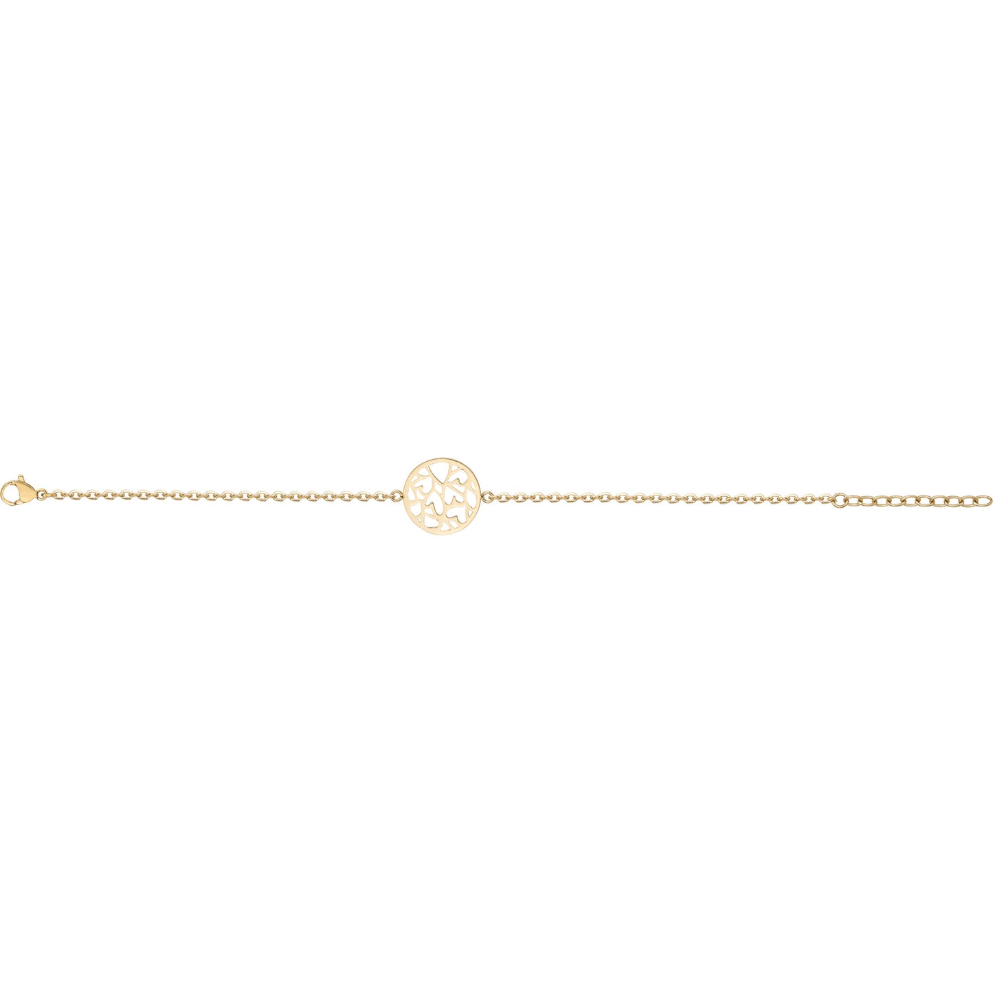 BRACELET - ACIER DORE - COEUR