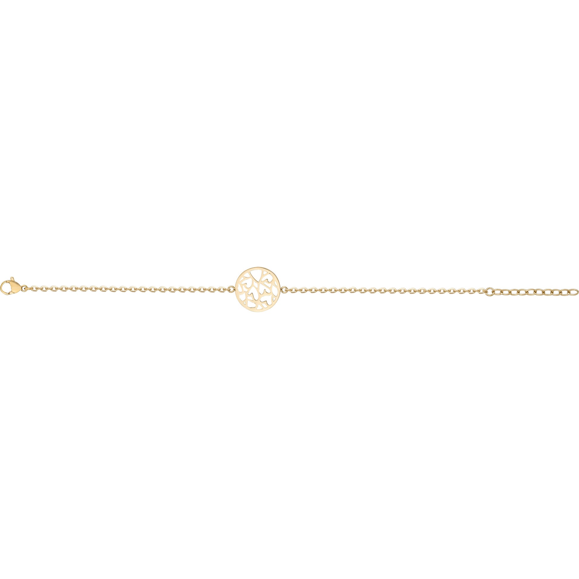BRACELET - ACIER DORE - COEUR