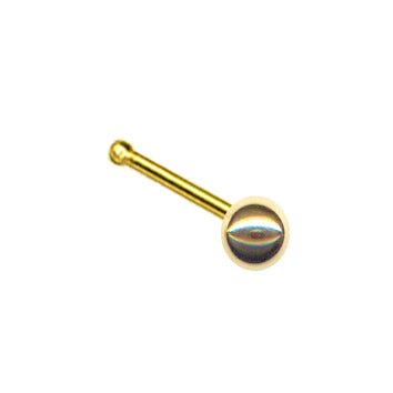 Clou de nez femme or jaune 9 carats boule lisse