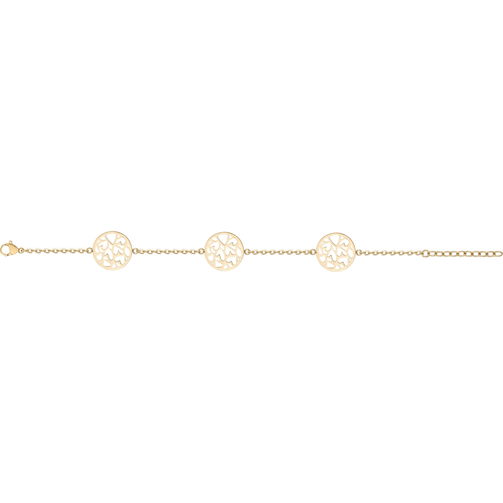 BRACELET - ACIER DORE - COEUR