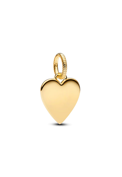 Pendentif cœur doré à graver charm