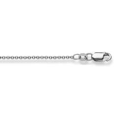 Chaîne collier unisexe or blanc 18 carats forçat rond 42 cm