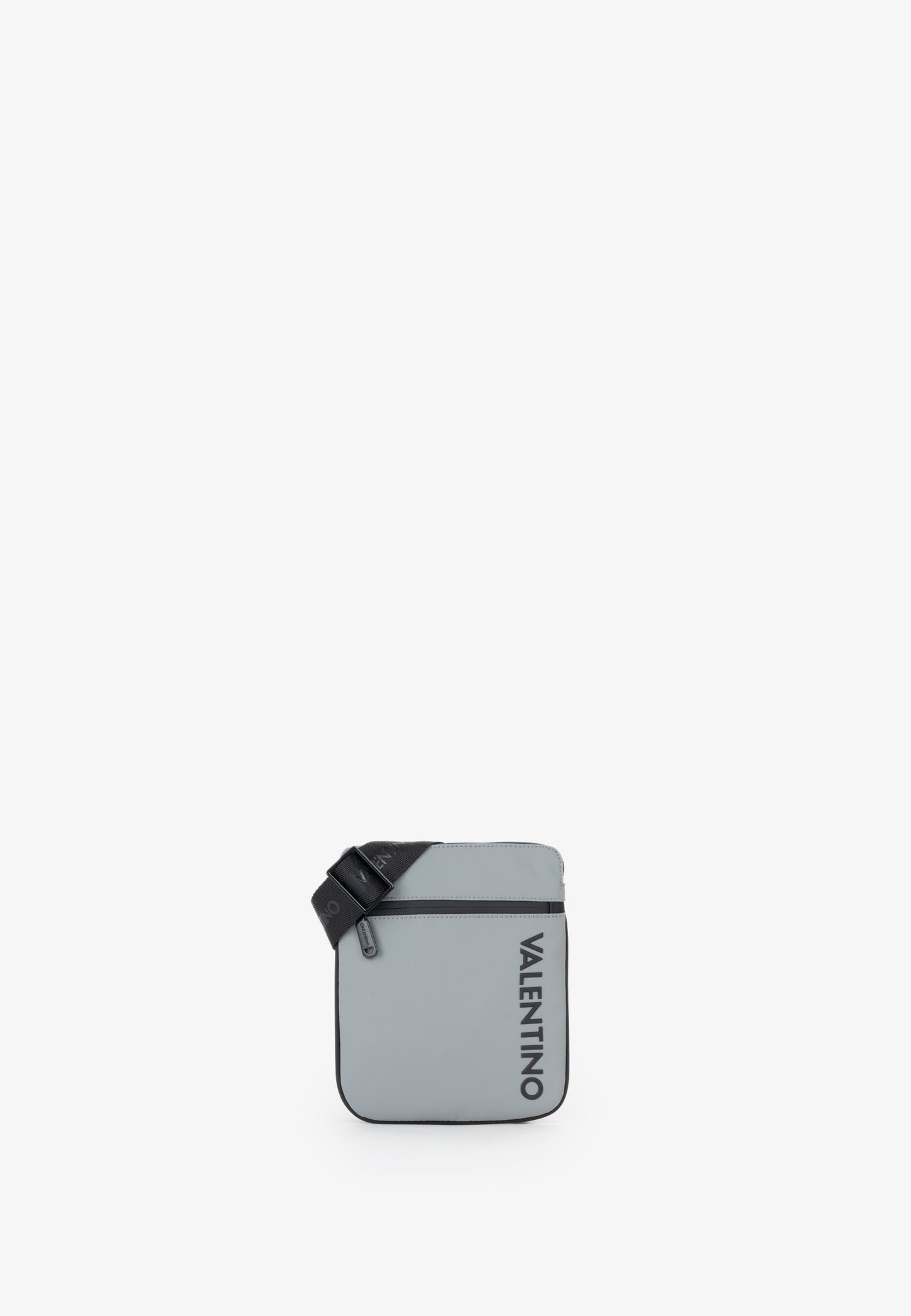 Sac bandoulière homme gris compact zippé Valentino