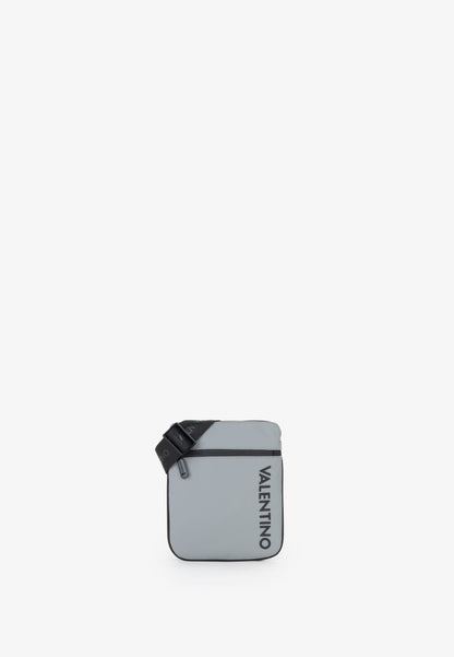 Sac bandoulière homme gris compact zippé Valentino
