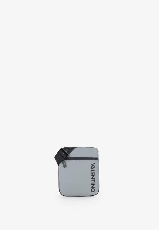 Sac bandoulière homme gris compact zippé Valentino