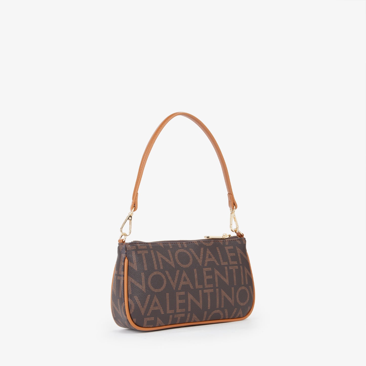 Sac femme baguette monogramme marron camel doré