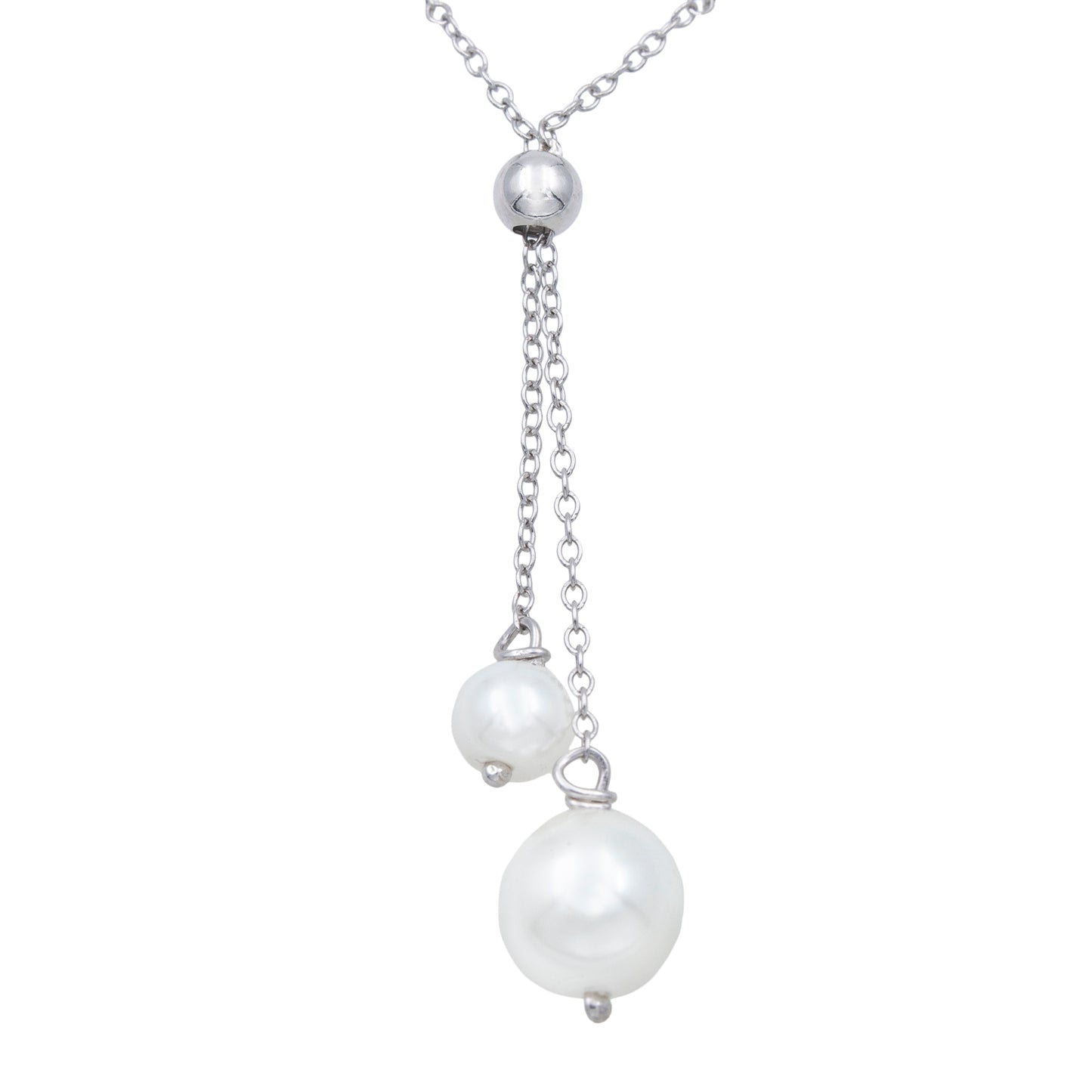 COLLIER ARGENT RHODIE - PERLE DE CULTURE