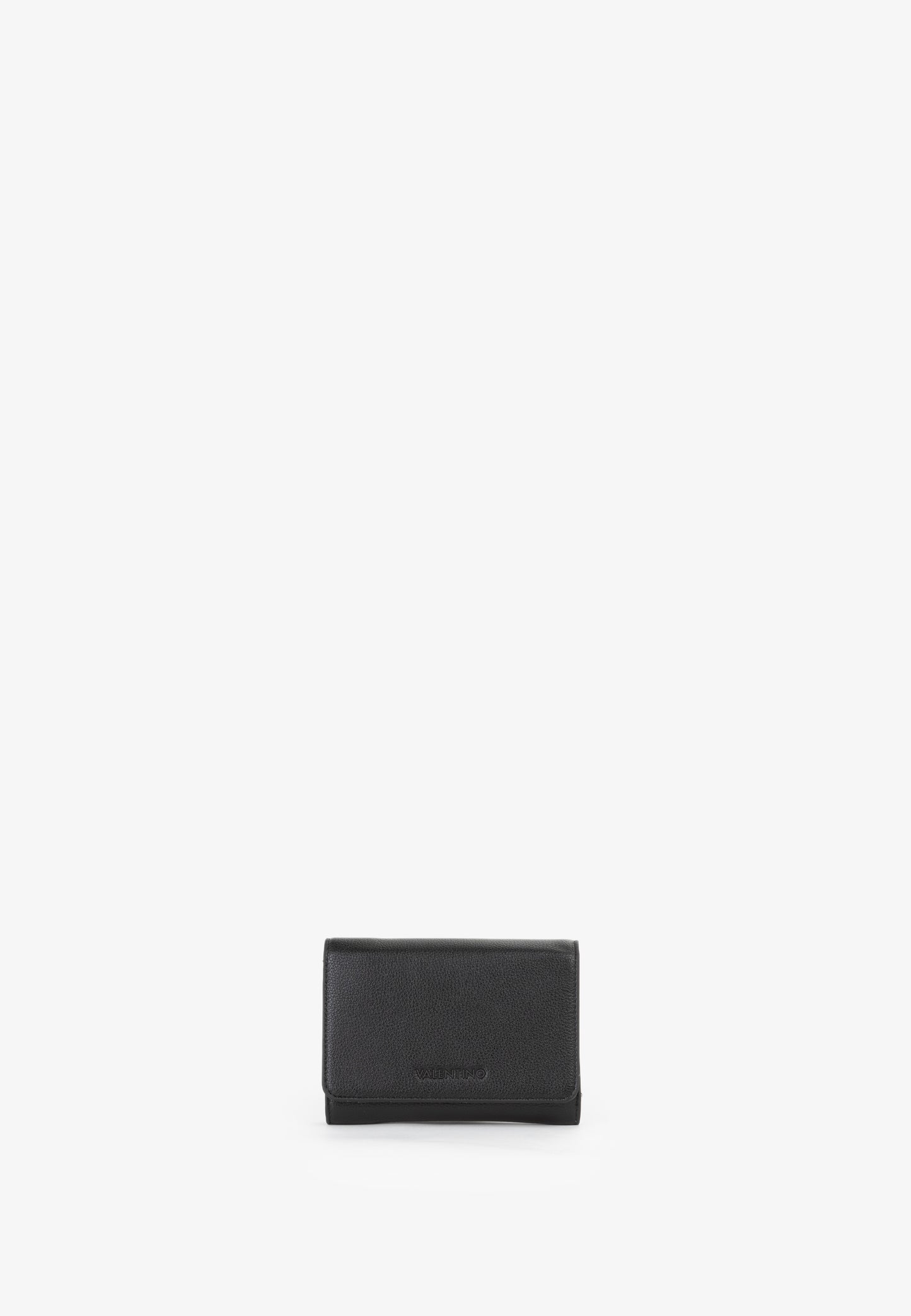 Portefeuille femme cuir grainé noir compact élégant