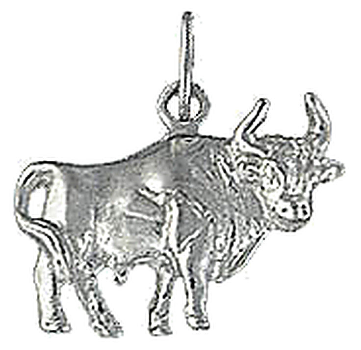 Pendentif zodiaque Taureau argent rhodié 925 unisexe