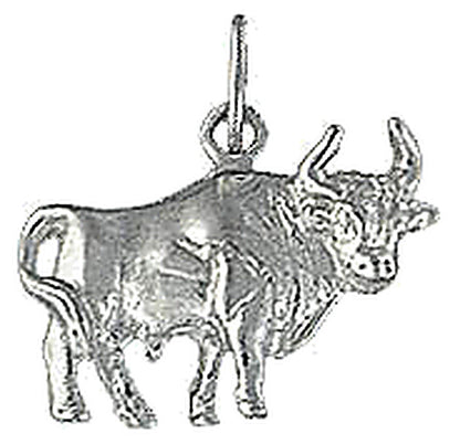 Pendentif zodiaque Taureau argent rhodié 925 unisexe