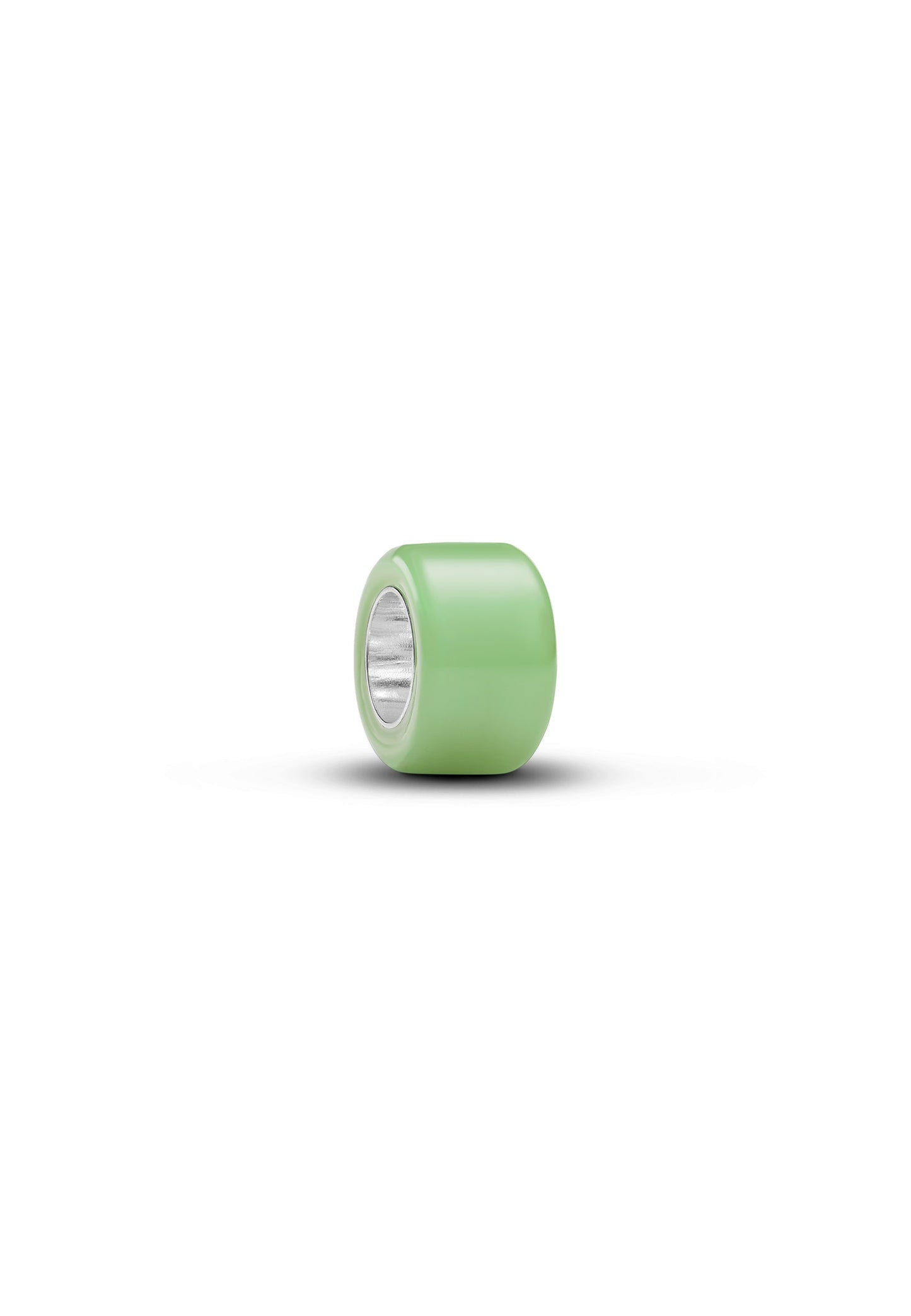Charm argent 925 émail vert menthe bijou bracelet
