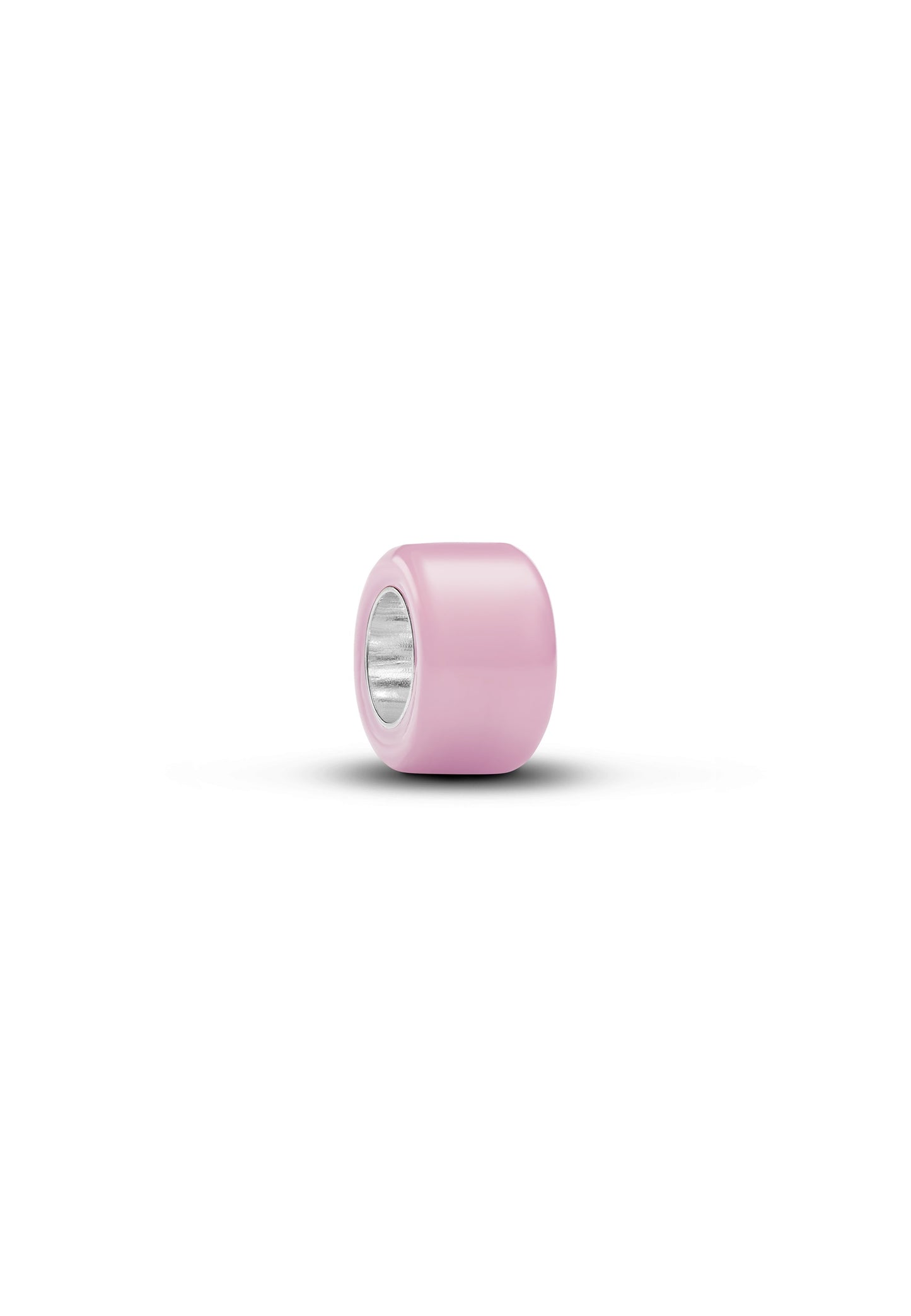 Charm mini argent 925 verre de Murano rose