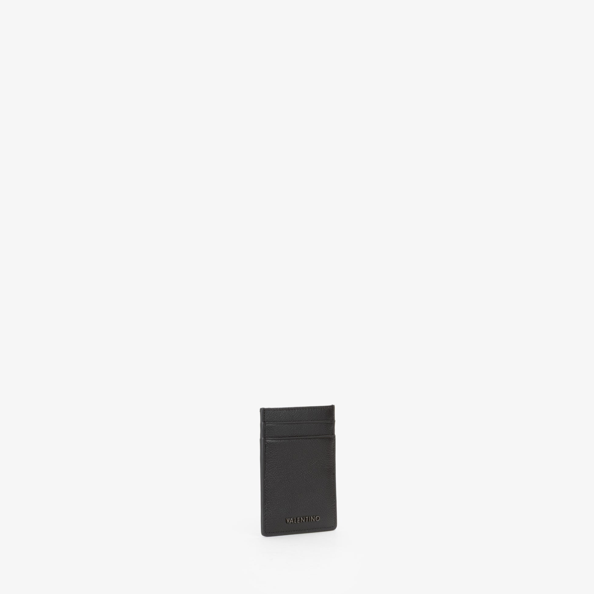 Porte-cartes homme cuir grainé noir élégant