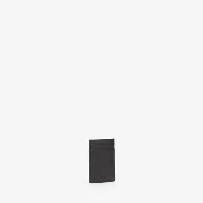 Porte-cartes homme cuir grainé noir élégant