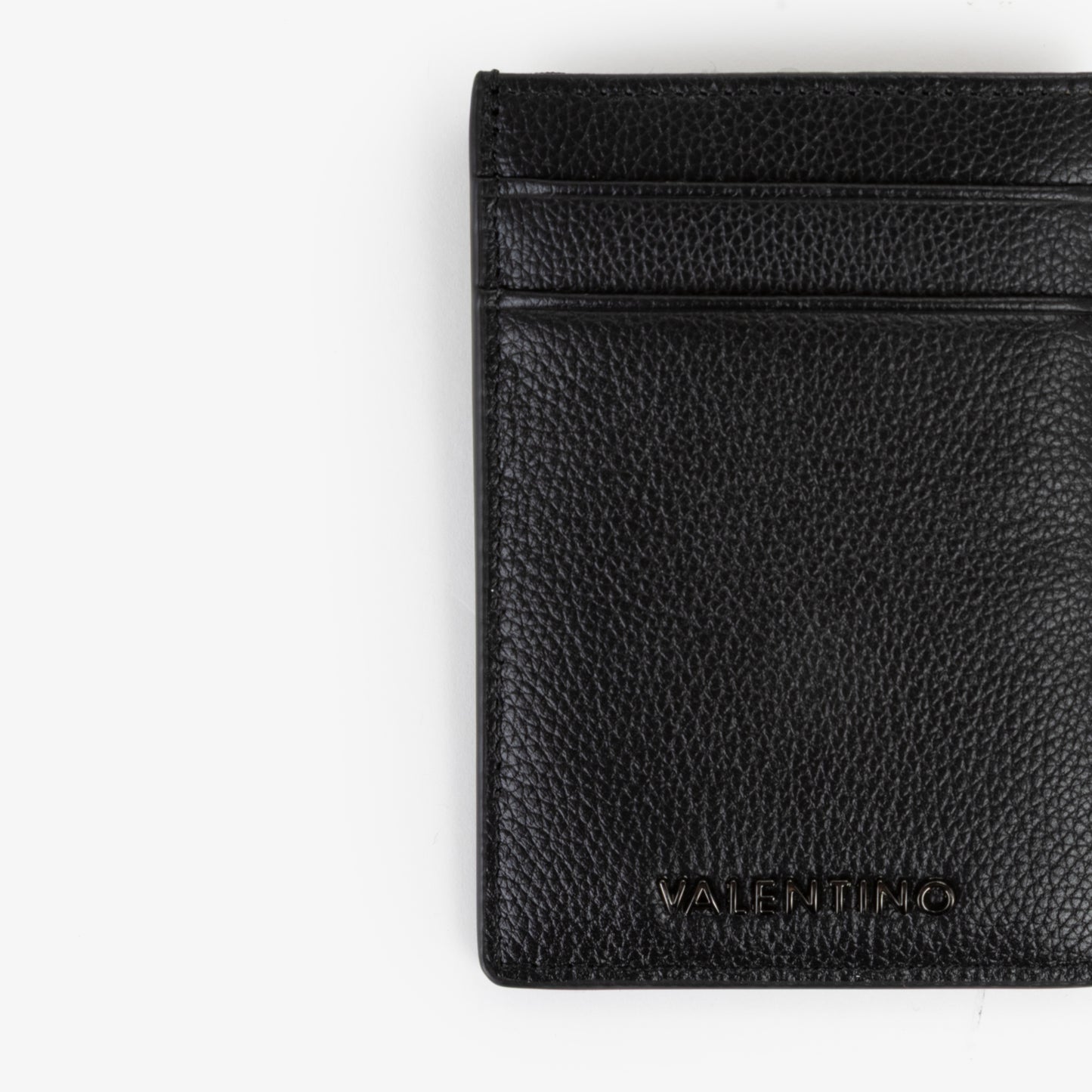 Porte-cartes homme cuir grainé noir élégant