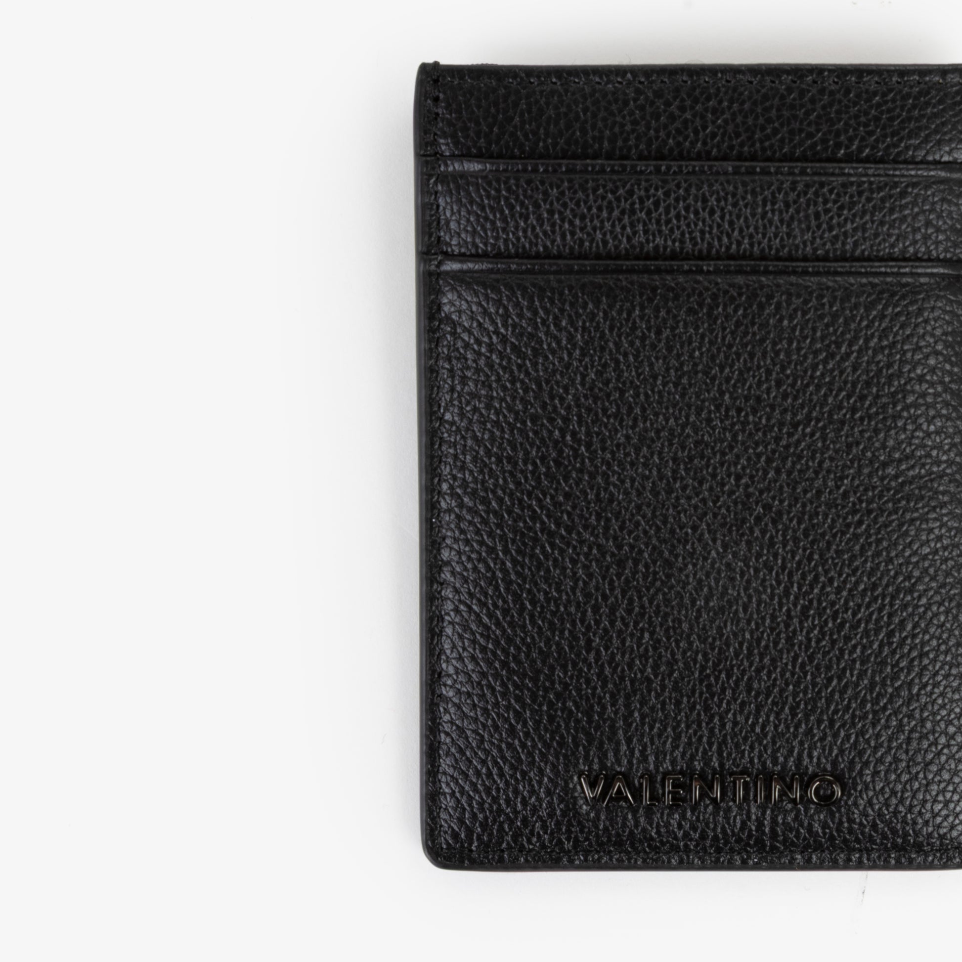 Porte-cartes homme cuir grainé noir élégant