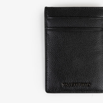 Porte-cartes homme cuir grainé noir élégant