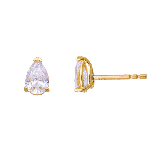 BOUCLES D'OREILLES OR 9 CARATS - DIAMANT 0.740 CT