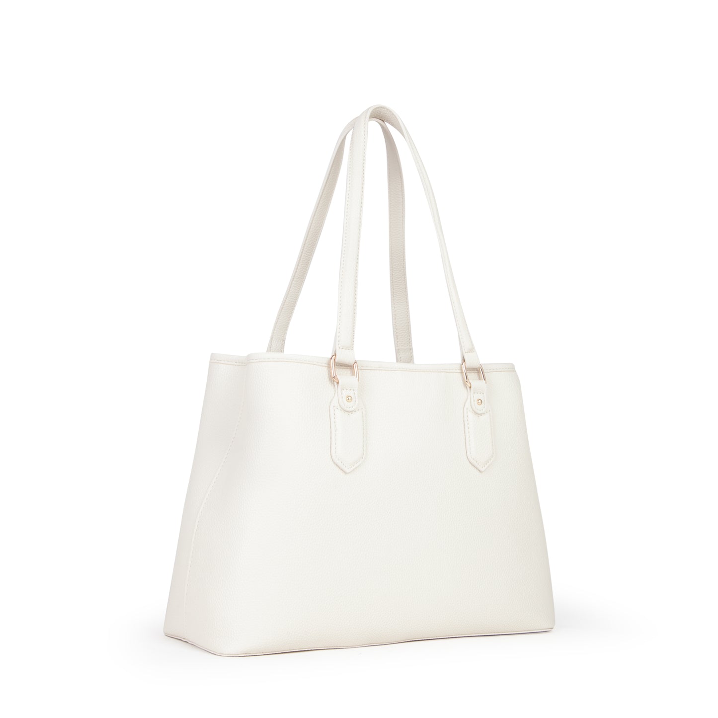 Sac à main femme cabas écru texturé anses longues