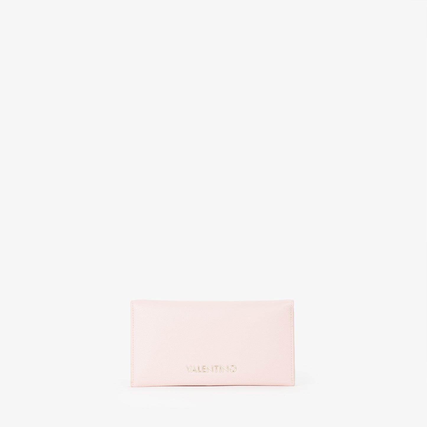 Portefeuille femme rose poudré logo doré fin et élégant
