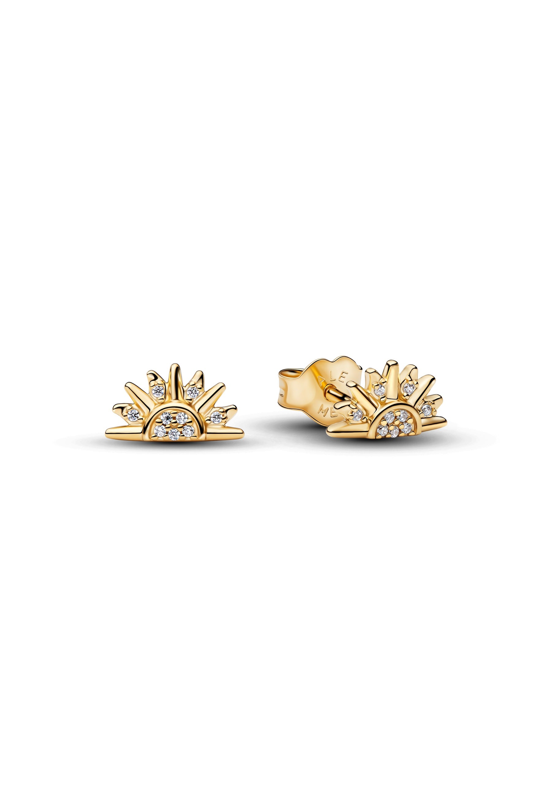 Boucles d'oreilles à clous soleil céleste scintillant
