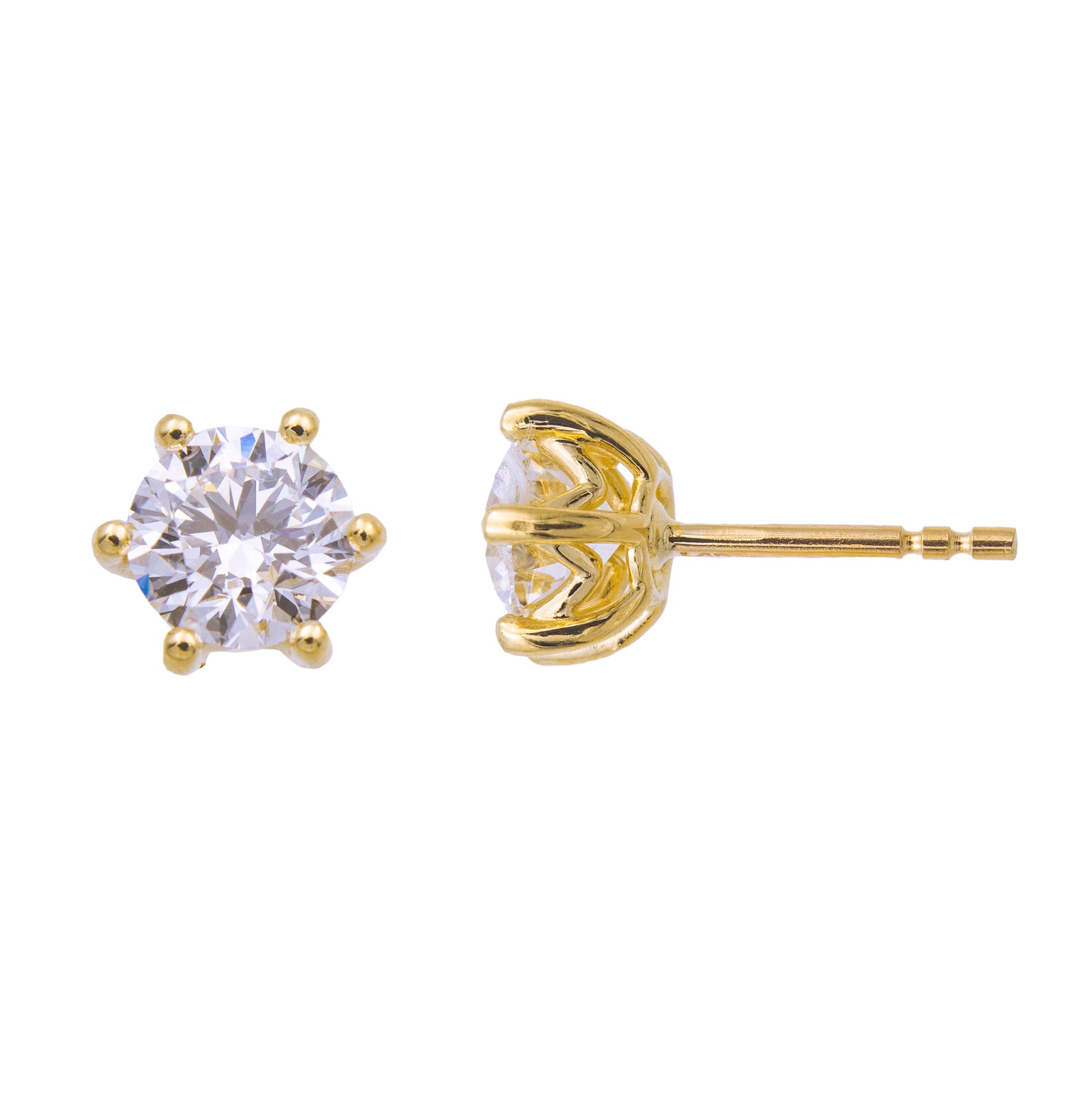 BOUCLES D'OREILLES OR 9 CARATS - DIAMANT 1.480 CT
