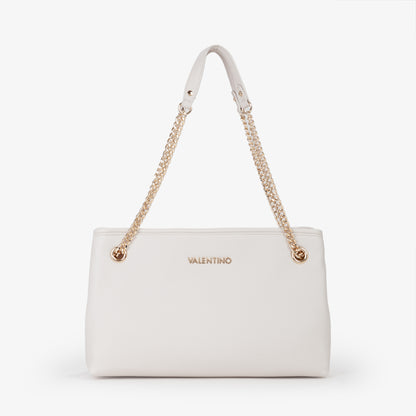 Sac à main femme écru chaînes dorées style élégant