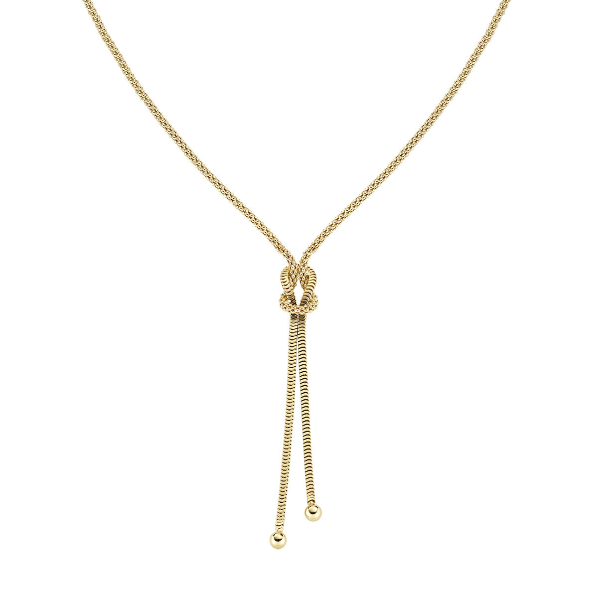 Collier femme argent doré nœud marin chaîne snake 40cm