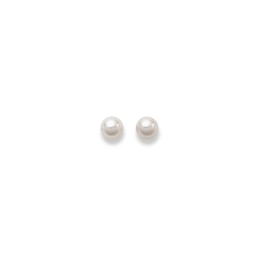 Clous d'oreilles femme or blanc 18 carats perle de culture