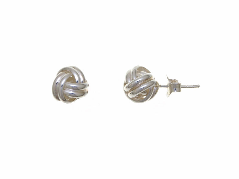 BOUCLES D'OREILLES ARGENT RHODIE - NOEUD
