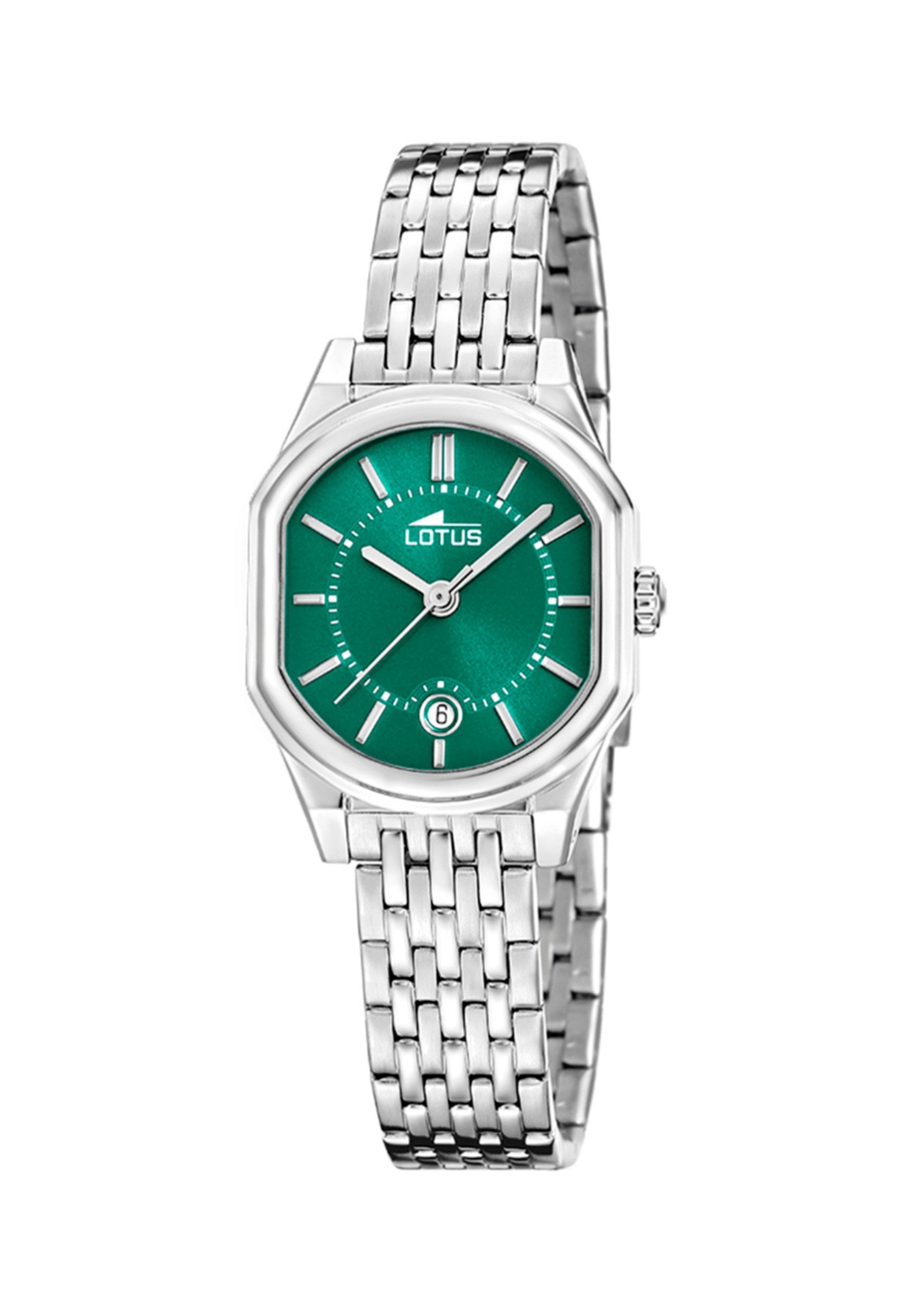 MONTRE FEMME OLD MONEY AVEC CADRAN VERT ET BRACELET ACIER