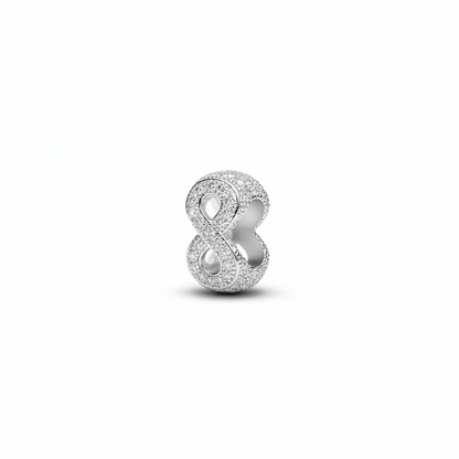 Mini breloque texturée symbole de l'infini