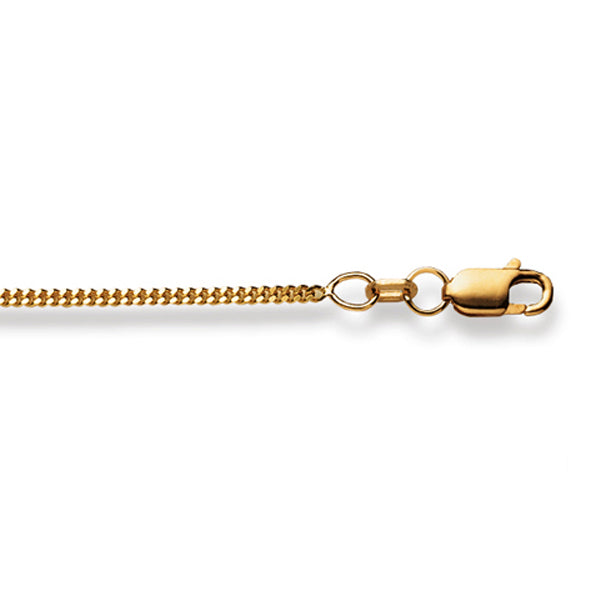 Collier chaîne gourmette limée or jaune 18 carats 45 cm