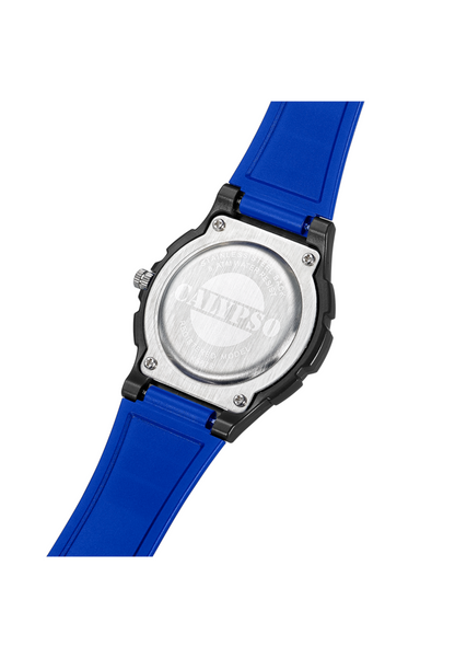 MONTRE BLEU, BRACELET CAOUTCHOUC, HOMME