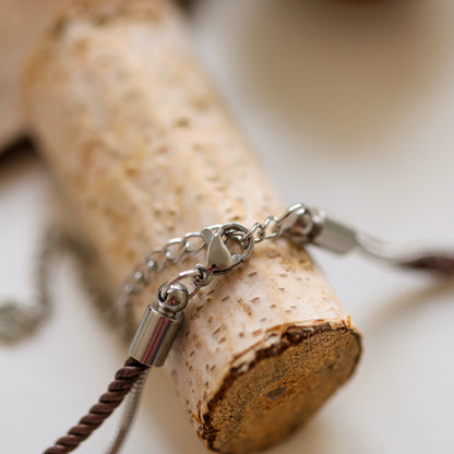 BRACELET HOMME   MARRON GLACE