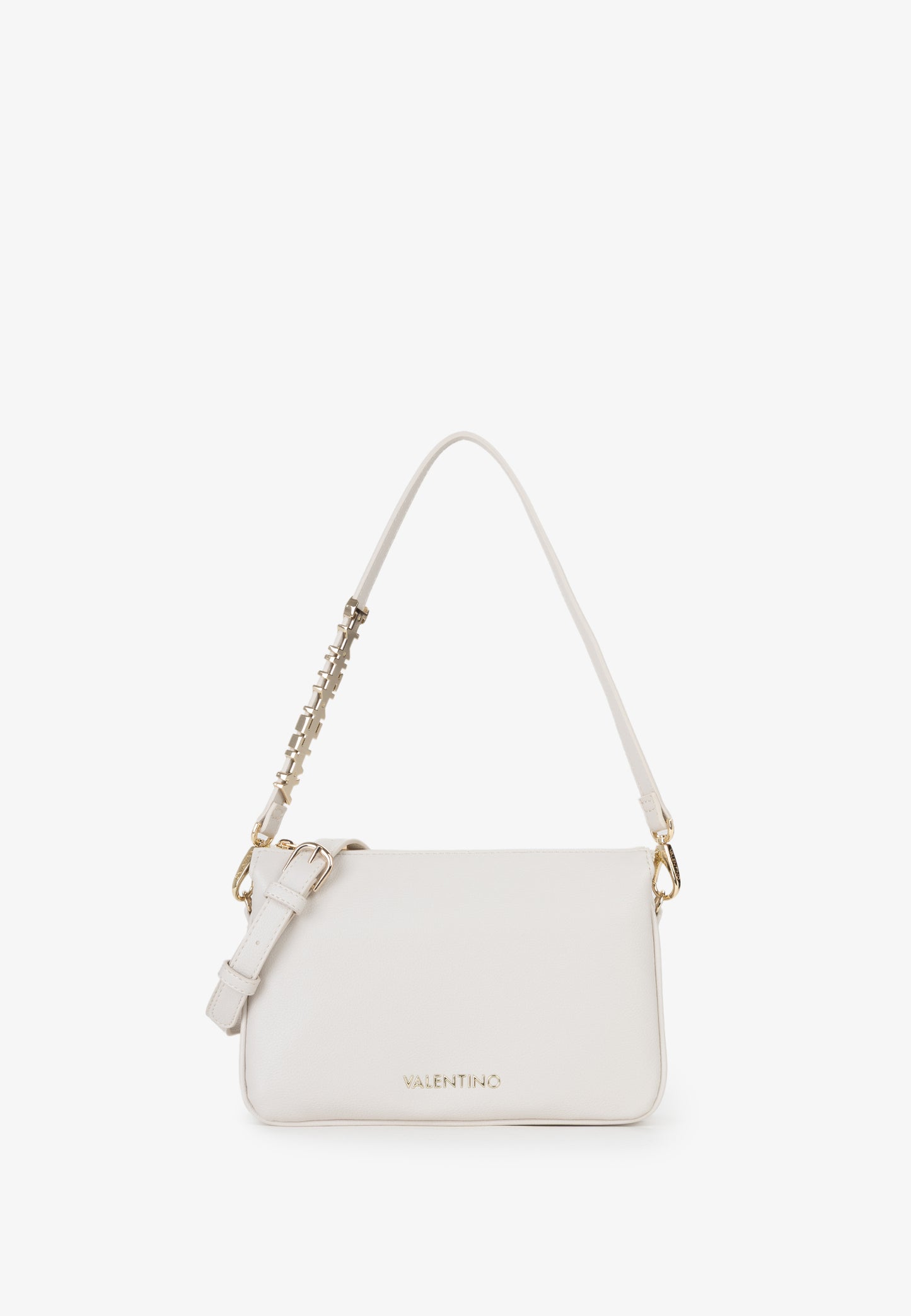Sac bandoulière femme écru détail chaîne dorée élégant