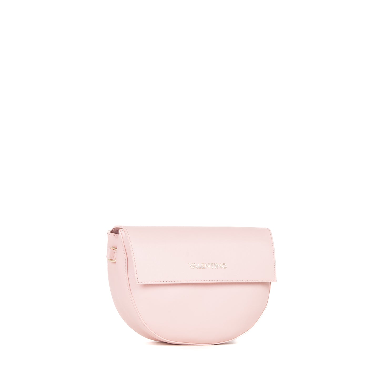 Sac bandoulière femme demi-lune simili cuir rose poudré