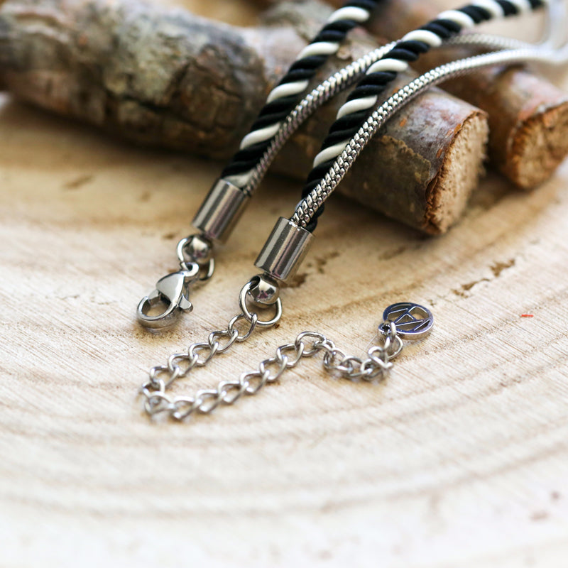 BRACELET HOMME   NOIR & BLANC