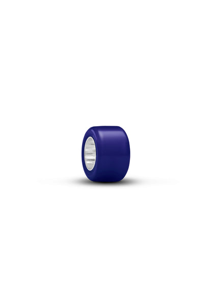 Charm mini argent 925 verre de Murano bleu