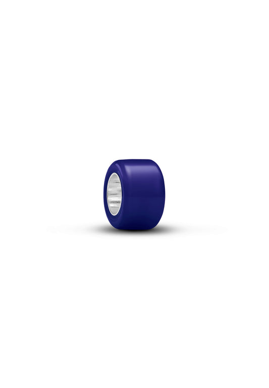 Charm mini argent 925 verre de Murano bleu