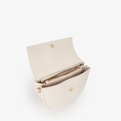 Sac bandoulière femme écru demi-lune flap Valentino