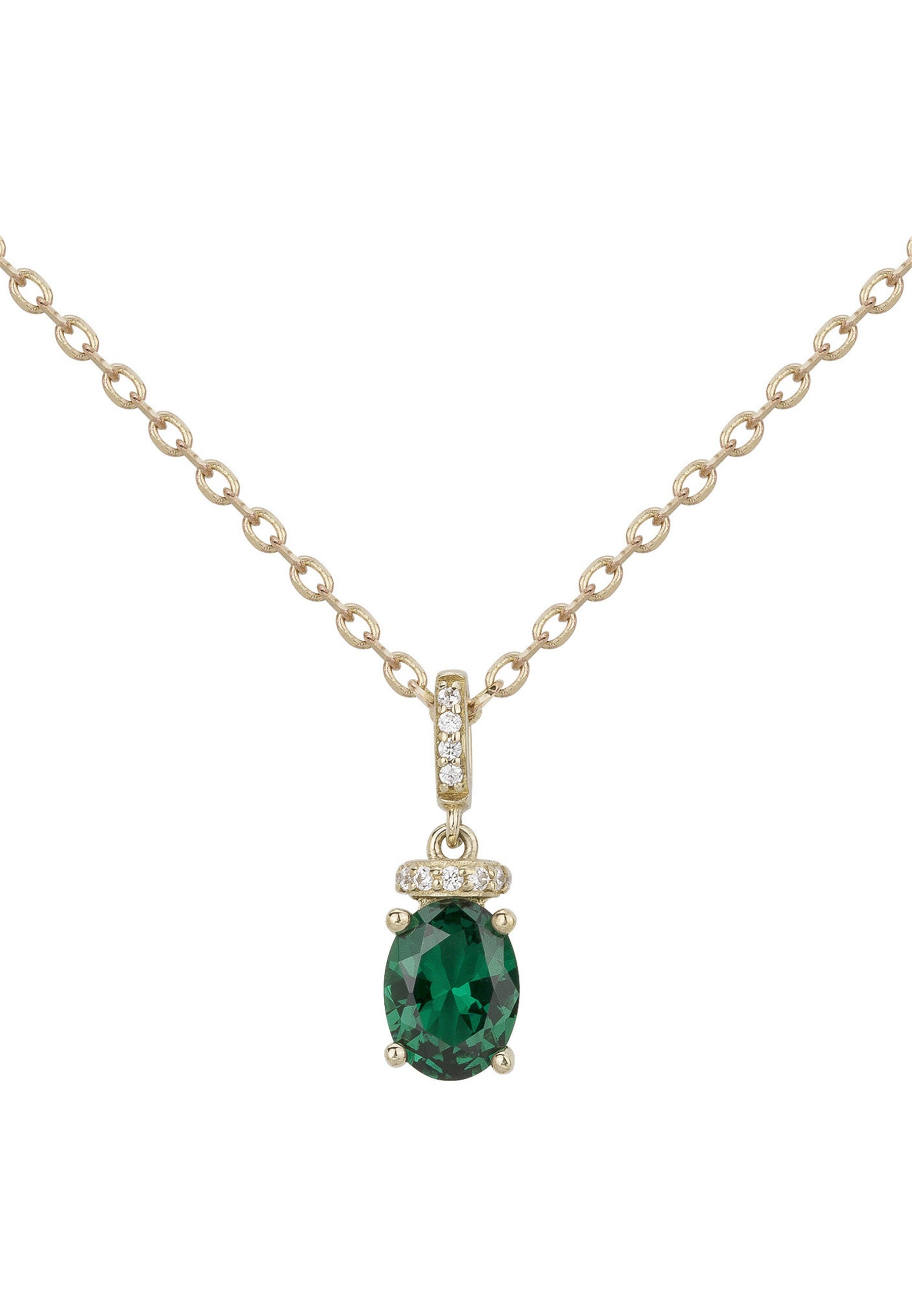 COLLIER PLAQUE - ZIRCONIA - ZIRCONIA VERT