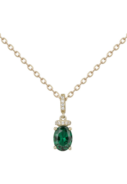 COLLIER PLAQUE - ZIRCONIA - ZIRCONIA VERT