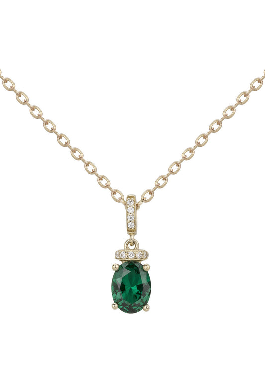 COLLIER PLAQUE - ZIRCONIA - ZIRCONIA VERT