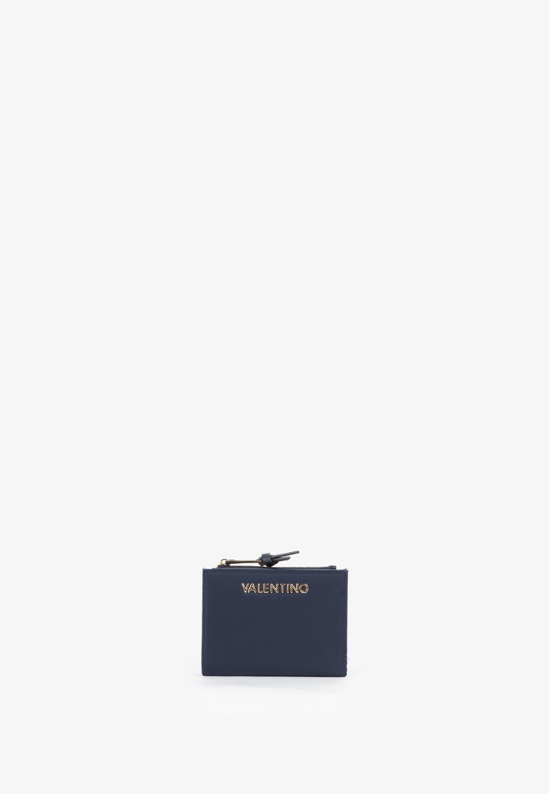 Porte-monnaie femme bleu marine zippé avec porte-cartes