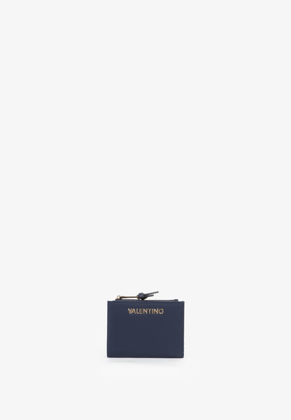 Porte-monnaie femme bleu marine zippé avec porte-cartes