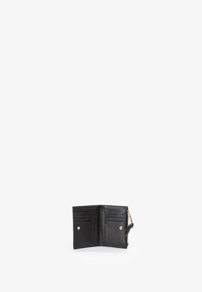 Porte-monnaie femme noir zippé avec porte-cartes Valentino