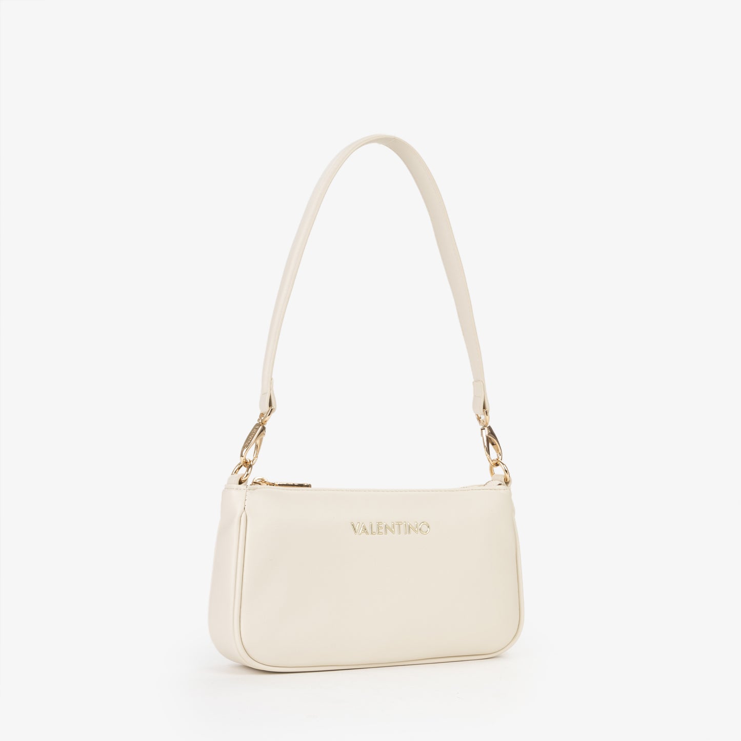 Sac épaule femme écru gold lettres dorées baguette