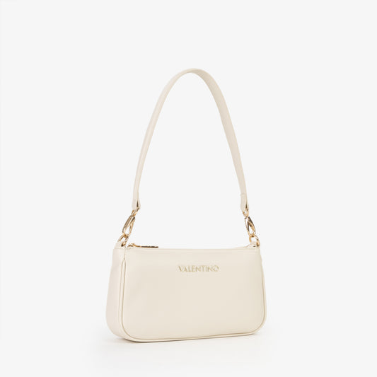 Sac épaule femme écru gold lettres dorées baguette