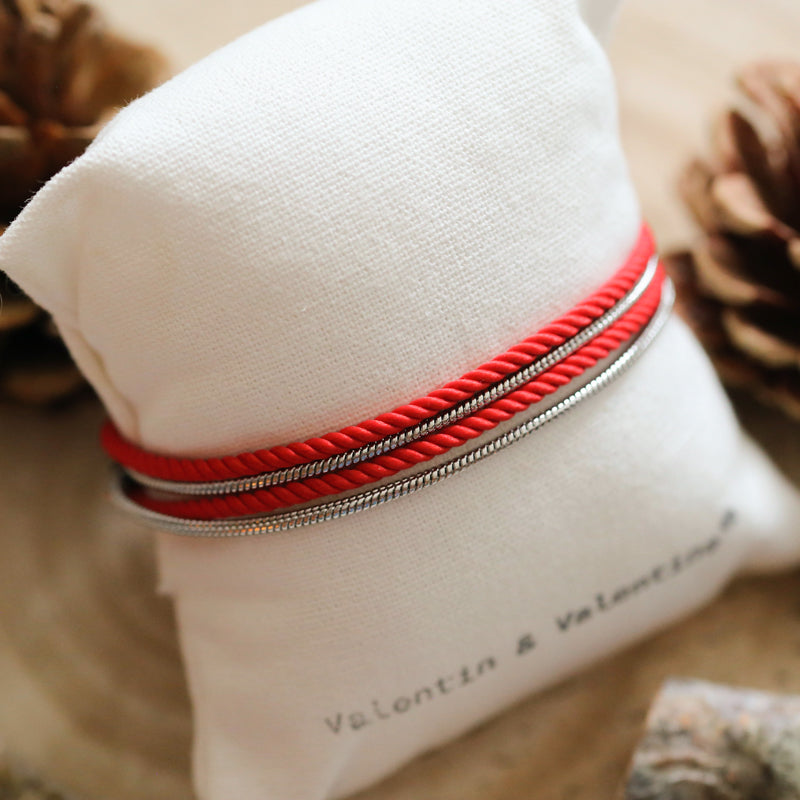 BRACELET HOMME   ROUGE